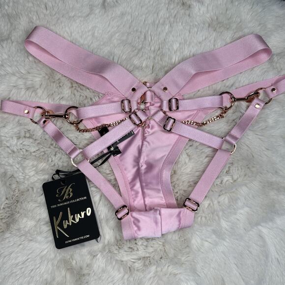 Honey Birdette KUKURO💖 Light Baby Pink Brief Panty Medium - Picture 4 of 5